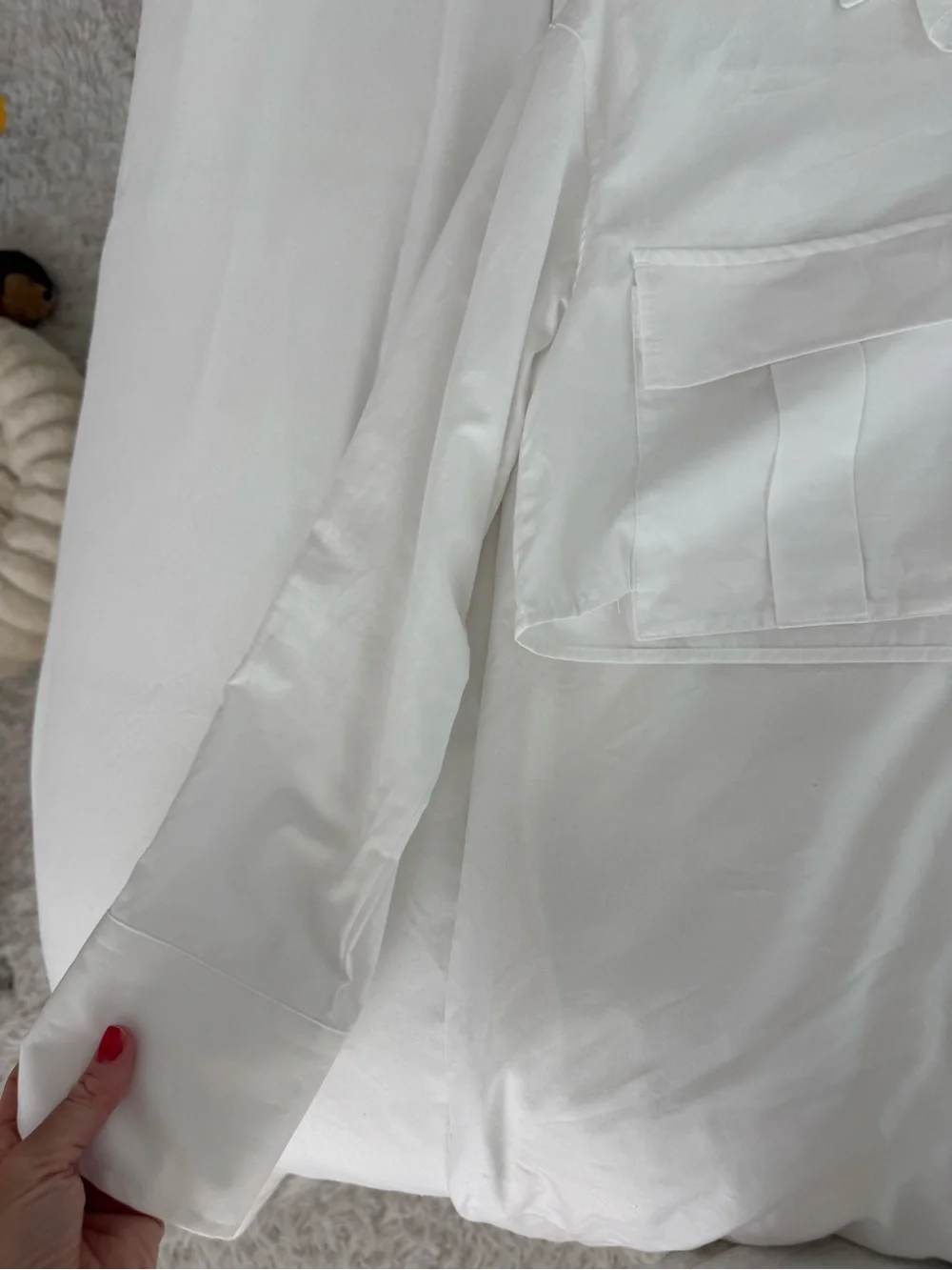 Zara White Button-Down Crop Shirt
